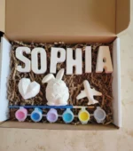 Personalized Plaster Name & Paint Kit – Kids DIY Craft Gift 🎨✨